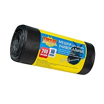 Мешки для мусора 240 л, черные, в рулоне 10 шт., ПНД 40 мкм, 1250х1000 мм, Крепак, 4607075710153 в Туапсе Мешки для мусора 240 л, черные, в рулоне 10 шт., ПНД 40 мкм, 1250х1000 мм, Крепак, 4607075710153 в Туапсе