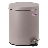 Ведро-контейнер для мусора (урна) с педалью LAIMA Classic, 12 л, серое, матовое, металл, со съемным внутренним ведром в Туапсе