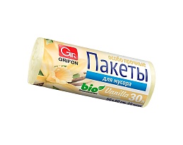 Мешки для мусора 30 л, ароматизированные, Ваниль, бежевые, в рулоне 20 шт., ПНД, 9 мкм, 560х530 мм, GRIFON Aroma, 101-020 V в Туапсе