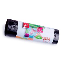 Мешки для мусора 30 л, черные, в рулоне 20 шт., ПНД, 6 мкм, 600х500 мм, Концепция Быта ЭкоДом, 601348 в Туапсе