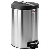 Ведро-контейнер для мусора (урна) с педалью LAIMA Modern, 12 л, матовое, нержавеющая сталь, со съемным внутренним ведром в Туапсе