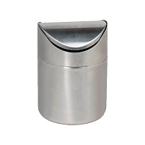 Урна для мусора 1,2 л настольная, с качающейся крышкой, нержавеющая сталь, матовая в Туапсе