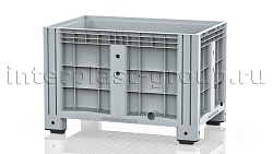 Контейнер iBox сплошной на ножках с пробкой 1 дюйм серый