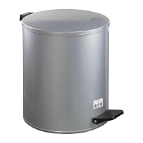 Ведро для мусора с педалью, усиленное, Титан, 15 л, серое, оцинкованная сталь в Туапсе
