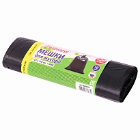 Мешки для мусора 120 л, черные, в рулоне 10 шт., ПНД, 11 мкм, 1020х670 мм, Любаша, 608093 в Туапсе