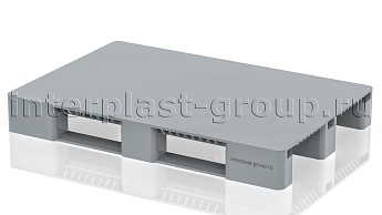 Поддон пластиковый сплошной (усилен 1 трубой) без бортиков серый в Туапсе Поддон пластиковый сплошной (усилен 1 трубой) без бортиков серый в Туапсе