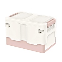 Ящик пластиковый складной белый, дно розовое, 370х240х240 мм в Туапсе Ящик пластиковый складной белый, дно розовое, 370х240х240 мм в Туапсе