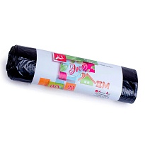 Мешки для мусора 60 л, черные, в рулоне 20 шт., ПНД, 7 мкм, 700х600 мм, Концепция Быта ЭкоДом, 601349 в Туапсе