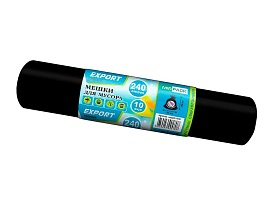 Мешки для мусора 240 л, черные, в рулоне 10 шт., ПВД 80 мкм, 1300х930 мм, EXPORT, exp 24010167 в Туапсе Мешки для мусора 240 л, черные, в рулоне 10 шт., ПВД 80 мкм, 1300х930 мм, EXPORT, exp 24010167 в Туапсе