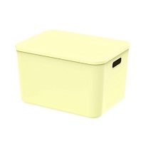 Ящик пластиковый вкладываемый светло-желтый 410х305х245 мм в Туапсе