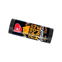 Мешки для мусора 90 л, черные, рулон 15 шт., ПНД, 20 мкм, 850х650 мм, Особопрочные, МП7825 в Туапсе