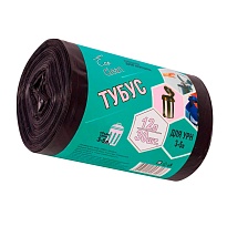 Мешки для мусора 12 л, черные, в рулоне 30 шт., ПНД, 6 мкм, 550х320 мм, Концепция Быта Tubus, 604936 в Туапсе