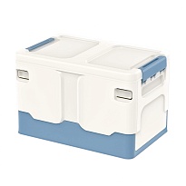 Ящик пластиковый складной белый, дно синее, 370х240х240 мм в Туапсе Ящик пластиковый складной белый, дно синее, 370х240х240 мм в Туапсе
