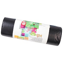 Мешки для мусора 220 л, черные, в рулоне 10 шт., ПВД, 29 мкм, 1100х830 мм, Концепция Быта ЭкоДом, 604924 в Туапсе