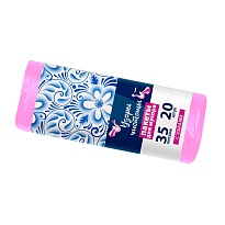 Мешки для мусора 35 л, с ушками, розовые, в рулоне 20 шт., ПНД, 12 мкм, 655х500 мм, Узоры Чистоты, МУ3469 (МСУ-35роз) в Туапсе Мешки для мусора 35 л, с ушками, розовые, в рулоне 20 шт., ПНД, 12 мкм, 655х500 мм, Узоры Чистоты, МУ3469 (МСУ-35роз) в Туапсе