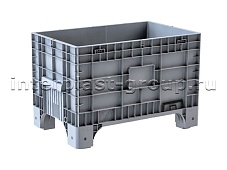 Контейнер iBox сплошной на ножках с краном серый